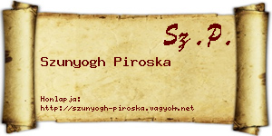 Szunyogh Piroska névjegykártya
