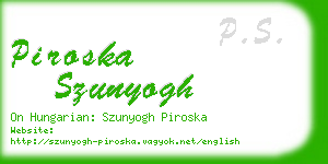 piroska szunyogh business card